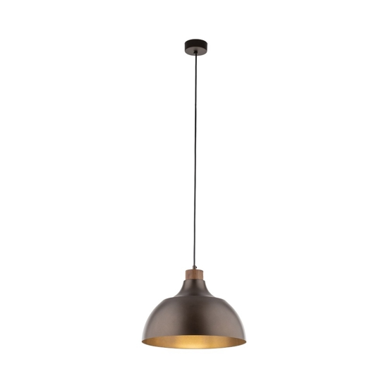 Lampadario per cucina moderna marrone a cupola 34 cm